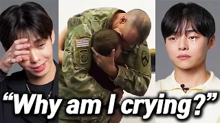 Korean Soldier Tears up at Homecoming of US Soldiers