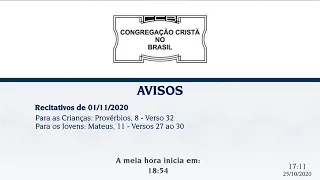 Culto Online CCB 25/10 2020 - 18:00