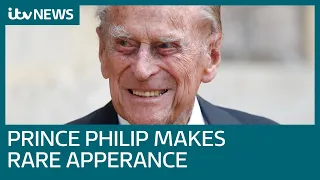 Duke of Edinburgh seen smiling on rare outing in Winsdor Castle | ITV News