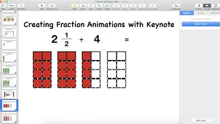 Fraction Animations 4 - Dividing fractions