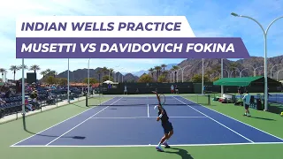 [4K] Court Level Tennis on a Gorgeous Day! Musetti vs Davidovich Fokina-  | Indian Wells 2023