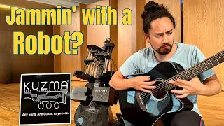Samurai Guitarist's Epic Blues Jam with a Robot Guitar