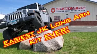 JK Build Series: Part 1, Front Rock-Link Long Arms
