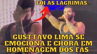 Gusttavo Lima se EMOCIONA e CHORA ao receber HOMENAGEM dos fãs no Buteco São Paulo (Ovacionado)