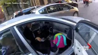 RAW: Man allegedly uses hammer in Montreal road rage incident