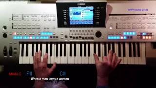 When A Man Loves A Woman - Michael Bolton, Cover mit Titelbezogenem Style auf Yamaha Tyros 4