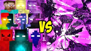 Herobrine GOD vs 3 Wither Storm 7 STAGE in minecraft creepypasta