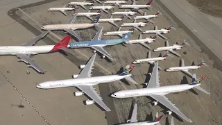 Witness the Astonishing Sights of a Gigantic Airplane Cemetery From Above!