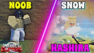 Noob Becomes Snow Hashira In Project Slayers!