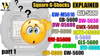 Square G-Shock buying guide - Part 1 - 5600 & 5000