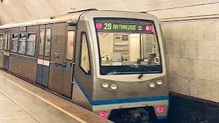 Sound of Rusich Moscow metro train when departure