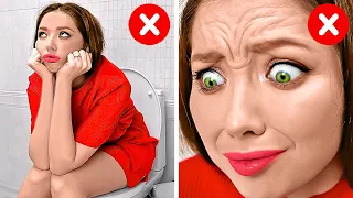 TRULY GENIUS RESTROOM HACKS || Toilet Hacks To Save Your Day