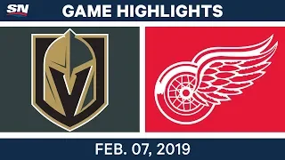 NHL Highlights | Golden Knights vs. Red Wings - Feb. 7, 2019