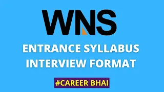 WNS Global Entrance Exam Syllabus - Test Format & Interview Preparation Hindi 2021/2022