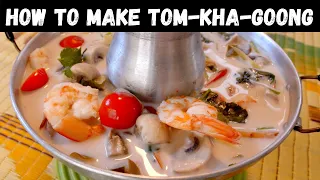 How to make Tom-Kha-Goong (Thai Coconut soup)