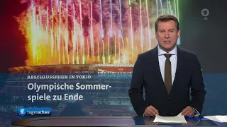 tagesschau 20:00 Uhr, 08.08.2021: Ende olympische Spiele, Taliban in Kundus, Waldbrände