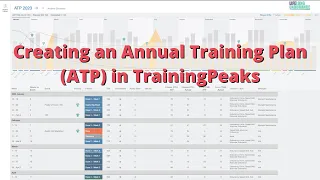 TrainingPeaks Annual Training Plan (ATP) Tutorial - How to set up your season