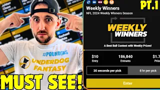 DATA DRIVEN WEEKLY WINNERS BEST STRATEGY | Underdog Fantasy Bestball