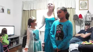 Queen Elsa-Let it Go- (Corey's birthday party!)