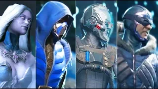 All SUB-ZERO KILLER FROST MR. FREEZE & CAPTAIN COLD Comparation Evolution Injustice 1 & 2