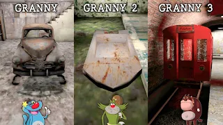 All Vehicle Escape letest Update in Granny, Granny 2, Granny 3 With Oggy and Jack