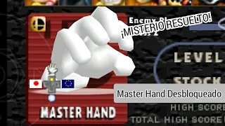 Cómo Desbloquear A Master Hand En Smash Remix. REAL