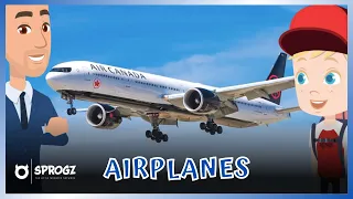 Airplane Videos For Kids | Fun Airplane Facts For Toddlers & Children To Learn About Planes | Sprogz