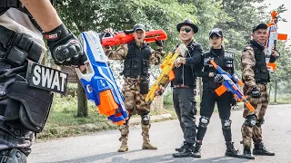 LTT Game Nerf War : Couple Transporter Warriors SEAL X Nerf Guns Fight Crime group Inhuman