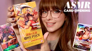 ASMR 🏴‍☠️ One Piece TCG 04 Booster Box Break! Kingdoms of Intrigue Pack Opening & Card Tapping