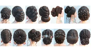 14 elegant bun hairstyle for women | hairstyle for traditional wear | hairstyle for bridal