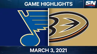 NHL Game Highlights | Blues vs. Ducks – March 03, 2021