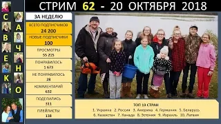 Семья Савченко. Стрим 62 (20 октября 2018) Ответы на вопросы друзей и подписчиков.