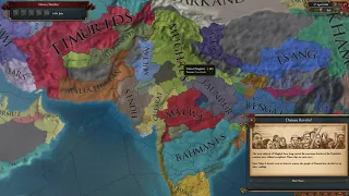 EU4 1.30.3 Sistan True Heir of Timur speedrun in 1508 timelapse