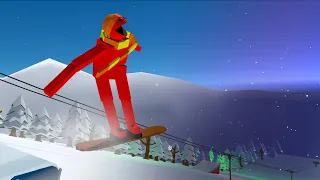 AI Tries Snowboarding (and falls a lot)