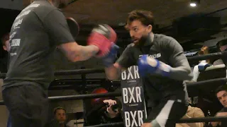 Aaron Chalmers SMASHES PADS! The Joker Vs FLOYD MAYWEATHER MEDIA WORKOUT