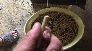 Гранулирования Опилки Сосна! Гранулятор DR 150 Подвижные Ролики! Granulation of Sawdust Pine!