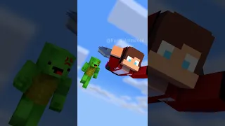 "JJ" flies - Minecraft Maizen Animation #shorts #minecraft #maizen #animation #まいぜんシスターズ