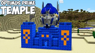 REALISTIC OPTIMUS PRIME TEMPLE FROM TRANSFORMERS Minecraft AUTOBOT GAMEPLAY REAL Movie traps