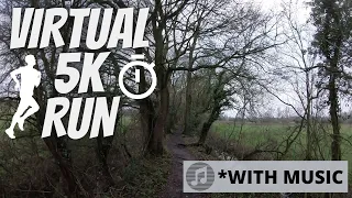 5K VIRTUAL TREADMILL RUN SUB 30 WITH MUSIC - Pace 9:22/mile, 375 kcal, Countryside Scenery, AONB