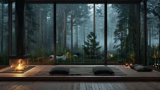 Deep Sleep Instantly due to Listen to Heavy Rain Sounds in Forest at Night - Nature's Rain Sounds