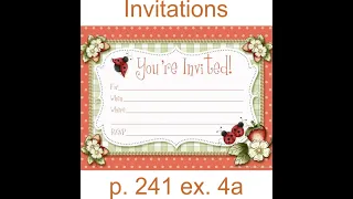 Invitations. Английский по текстам, ГДЗ 6 класс - стр. 241 упр. 4a