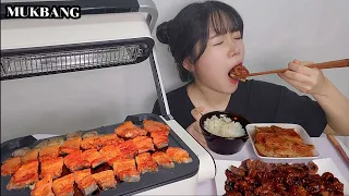 매콤 쫠깃 쭈꾸미 삼겹살🥓 전기그릴로 구워먹는 혼술 먹방🍻 Spicy Stir-fried Octopus Samgyepsal mukbang