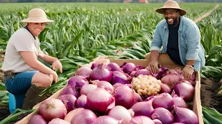 The Most Modern Agriculture Machines That Are At Another Level, How To Harvest Onions Farm