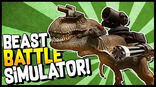 Beast Battle Simulator - T-REX WITH LASER & FLAMETHROWER! New Battle Simulator Gameplay