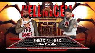 WWE 2K24 - Jey Uso vs Jimmy Uso | Hell In A Cell Match | #wwe2k24 #jeyuso #jimmyuso @WWEGames @WWE