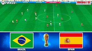 FIFA 23 - BRAZIL vs SPAIN - FIFA WORLD CUP FINAL | FULL MATCH ALL GOALS | PC GAMEPLAY 4K