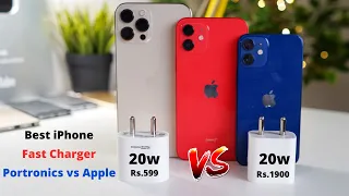 Best fast charger for iPhone | Apple 20W vs Portronics 20W Charger