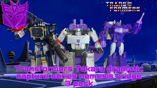 Transformers Takara exclusive dramatic capture series nemesis bridge 3 pack