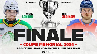 Finale de la Coupe Memorial 2024 en direct de Saginaw