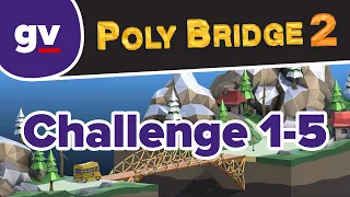 Poly Bridge 2 - Challenge 1-05 Checkpoints - Walkthrough